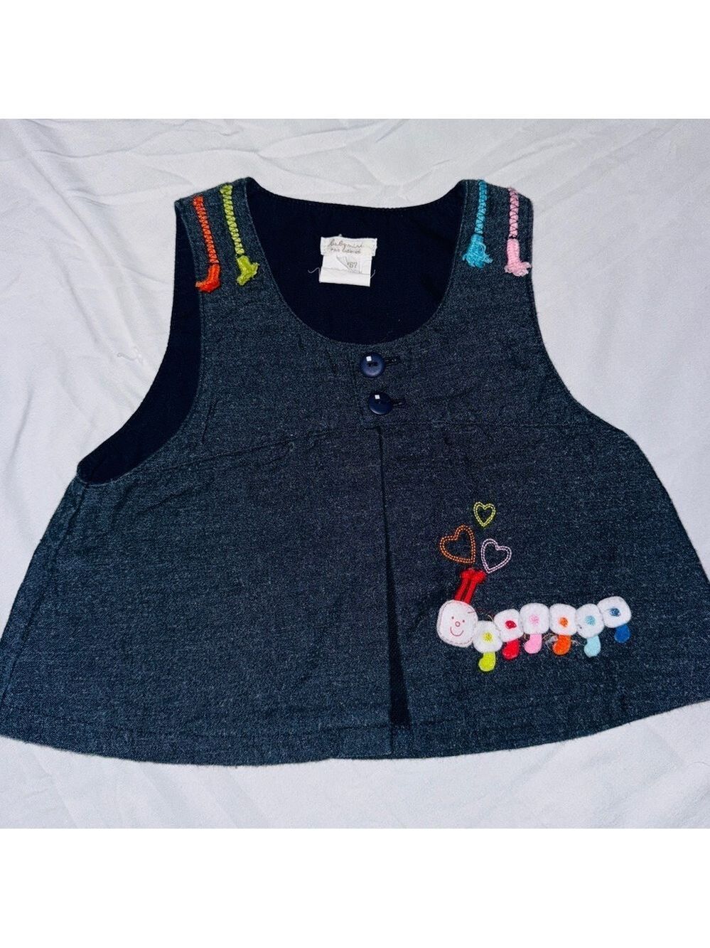 Catamini vintage denim infant vest